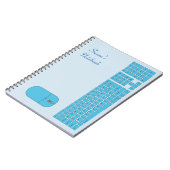Clavier bleu et Carnet de souris (Côté gauche)