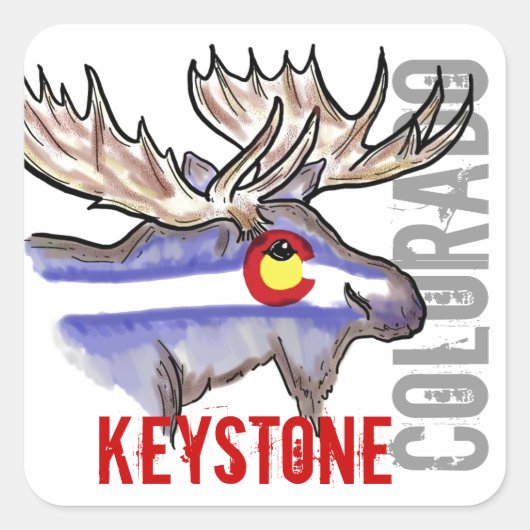 Clavier Colorado drapeau elk design stickers (Devant)