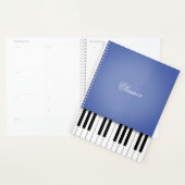 Clavier de musique de piano bleu Customisé (Devant avec enveloppe)