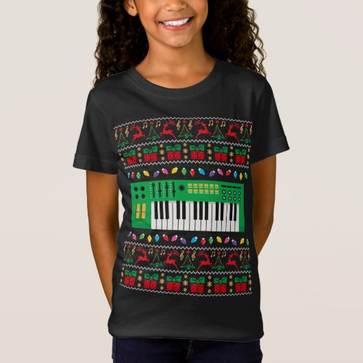 Clavier de musique laide de Noël Sweat lumières (Devant)