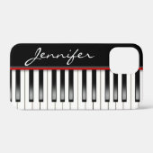 Clavier de piano avec nom Coque-Mate coque iphone (Verso (horizontal))