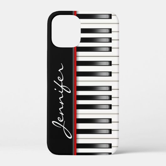 Clavier de piano avec nom Coque-Mate coque iphone (Verso)