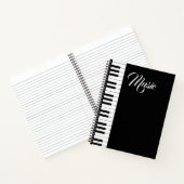 Clavier de piano Carnet spiral de 8,5 po x 11 po (Intérieur)