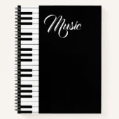 Clavier de piano Carnet spiral de 8,5 po x 11 po (Devant)