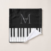 Clavier de piano classique Monogramme (Gant de toilette)