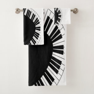 Clavier de piano design de musique noir et blanc