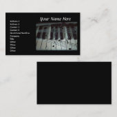 Clavier de piano et carte de visite de notes de (Devant / Derrière)