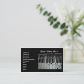 Clavier de piano et carte de visite de notes de (Debout devant)