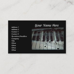 Clavier de piano et carte de visite de notes de