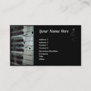 Clavier de piano et carte de visite de notes de