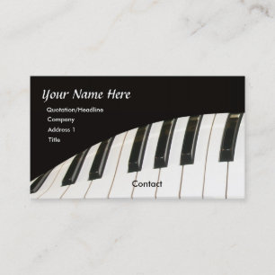 Clavier de piano et carte de visite de piano à