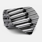 clavier de piano foncé design musique cravate (Roulé)