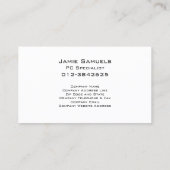 Clavier du Carte de visite de réparation d'ordinat (Dos)