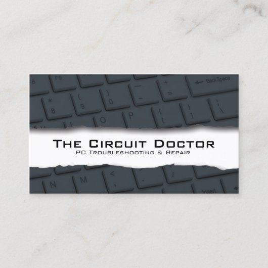 Clavier du Carte de visite de réparation d'ordinat (Devant)