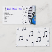 Clavier et Carte de visite de notes pour piano de (Devant / Derrière)