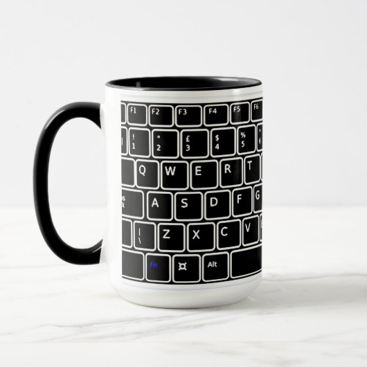 Clavier informatique Conception Café Mug (Gauche)