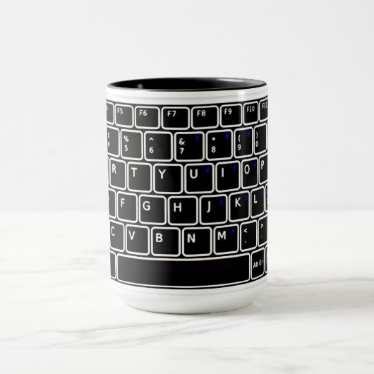 Clavier informatique Conception Café Mug (Centre)