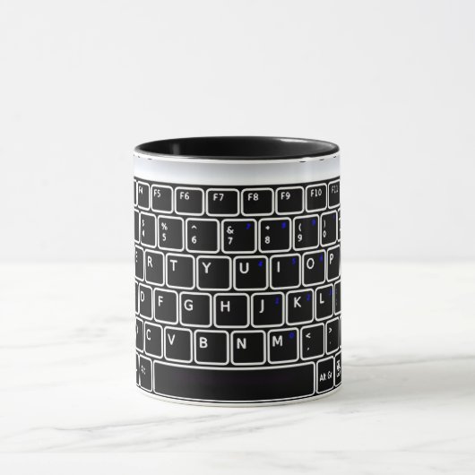 Clavier informatique Conception Café Mug (Centre)