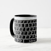 Clavier informatique Conception Café Mug (Devant gauche)