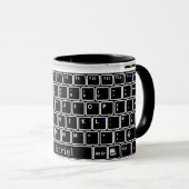 Clavier informatique Conception Café Mug (Devant droit)
