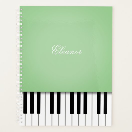 Clavier Pale Green Piano Music Customisé (Devant)