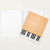 Clavier Pale Orange Piano Music Customisé (Devant avec enveloppe)