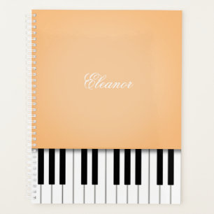 Clavier Pale Orange Piano Music Customisé