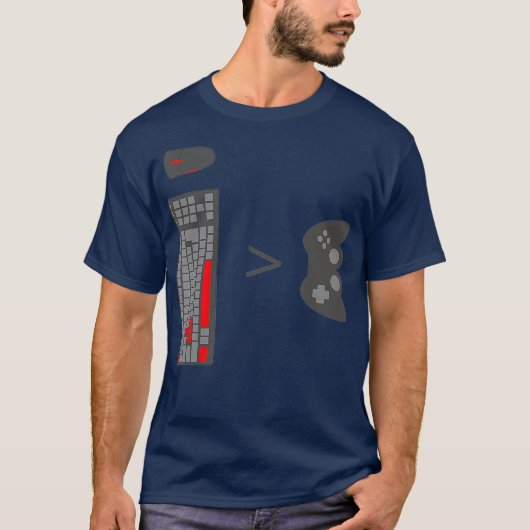 Clavier PC Gamer Souris vs Tshirt de jeu Console (Devant)