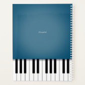 Clavier Peacock Blue Piano Music Customisé (Dos)
