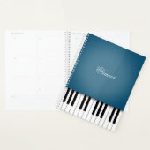 Clavier Peacock Blue Piano Music Customisé (Devant avec enveloppe)