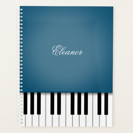 Clavier Peacock Blue Piano Music Customisé (Devant)