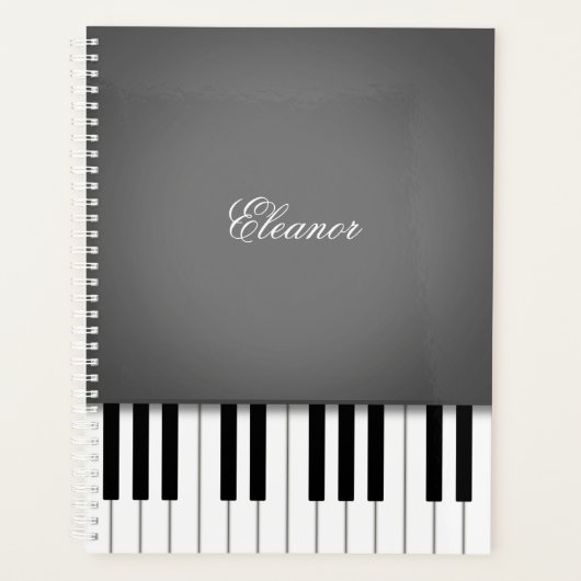 Clavier pour piano gris fumée Customisé (Devant)