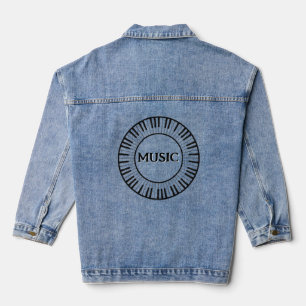 Clavier rond Design de musique Denim Veste