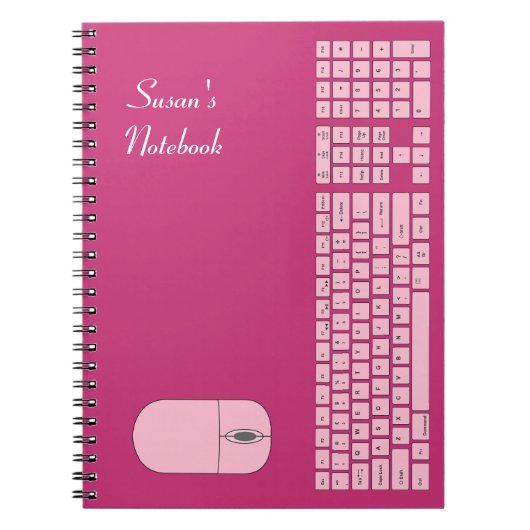 Clavier rose et Carnet de souris (Devant)