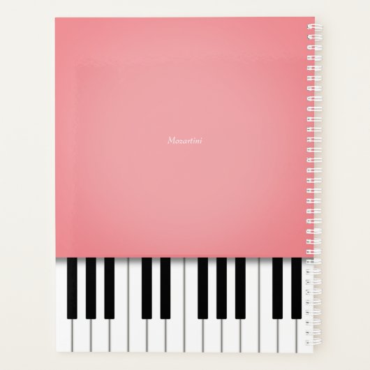 Clavier rose Pink Piano Music Customisé (Dos)
