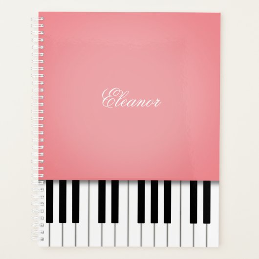 Clavier rose Pink Piano Music Customisé (Devant)