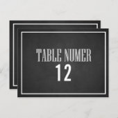CLAVIER TYPOGRAPHIE NUMÉRO DE TABLE CARTE POSTALE (Devant / Derrière)