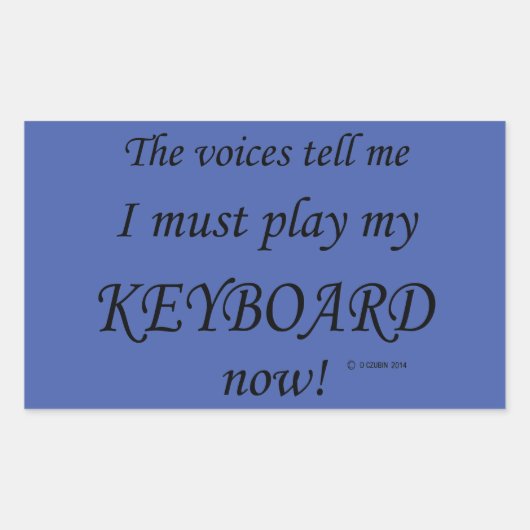 Clavier Voices Dit Doit Jouer Sticker Rectangulair (Devant)