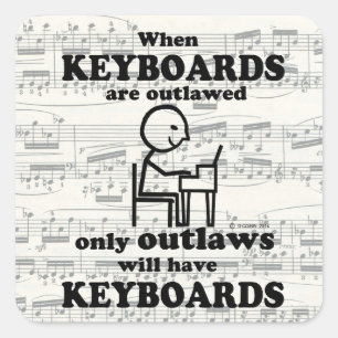 Claviers Sticker Carré interdit