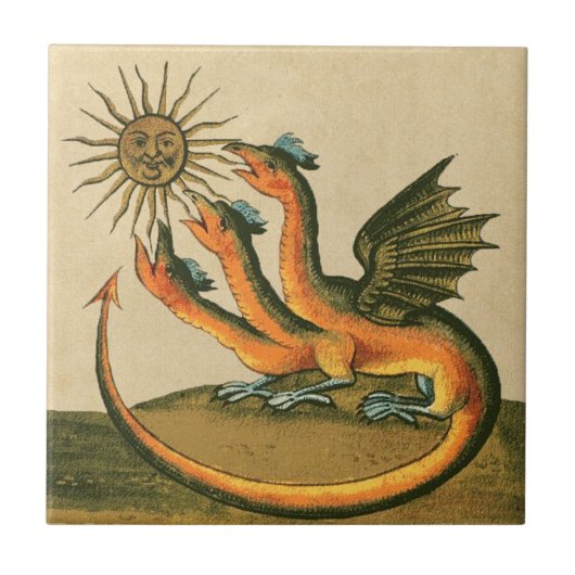 Clavis Artis Alchemy Dragons Tegeltje (Voorkant)