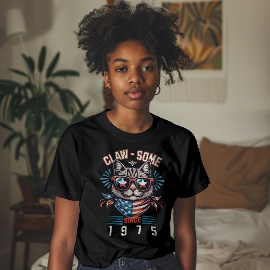 Claw-Some Cat – gepersonaliseerd cool Kat T-shirt
