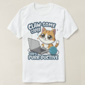 Claw-some Coder Anime Chat T-Shirt - Drôle Program (Design devant)