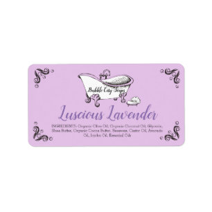 Clawfoot bad zeepschaal badkuip handgemaakte zeep  etiket