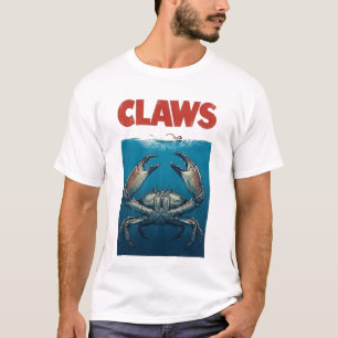 CLAWS Grappige Krab Parodie T-shirt Oceaan Film