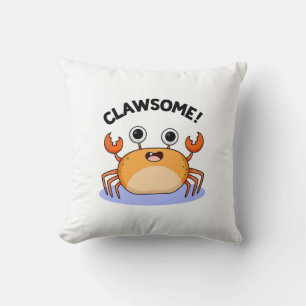 Clawsome Funny Geweldige Crab Pun Kussen
