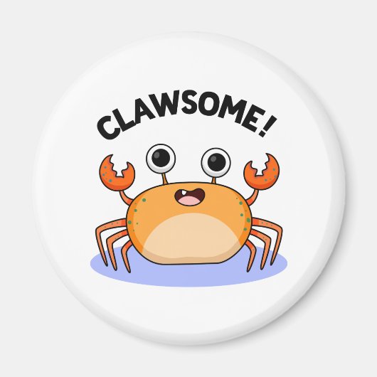 Clawsome Funny Geweldige Crab Pun Magneet (Voorkant)