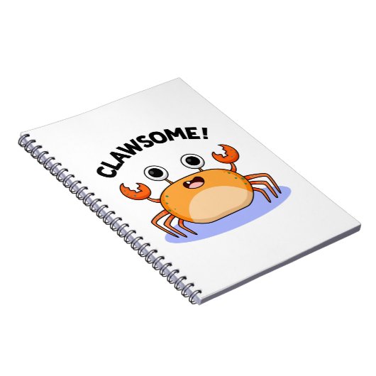 Clawsome Funny Geweldige Crab Pun Notitieboek (Rechterzijde)