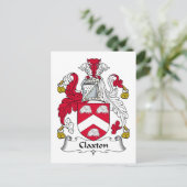 Claxton Family Crest Briefkaart (Staand voorkant)