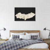 Clay Concretion Canvas Afdruk (Insitu (Slaapkamer))
