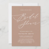 Clay Elegant Script Modern Simple Vrijgezellenfees Kaart (Voorkant)